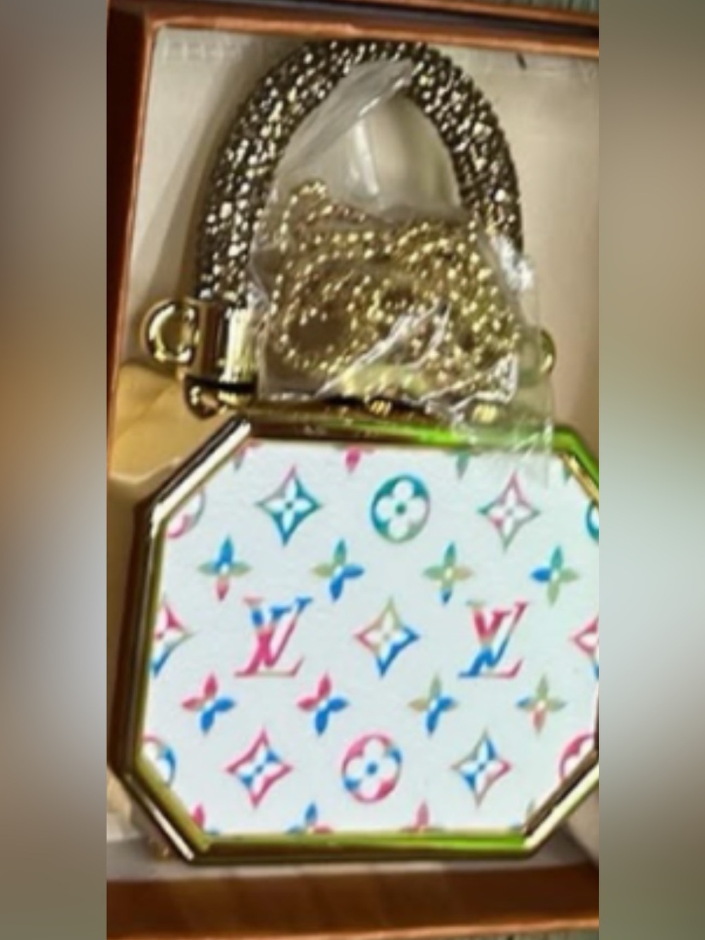 Multicolor monogram fashion inspired crossbody bag